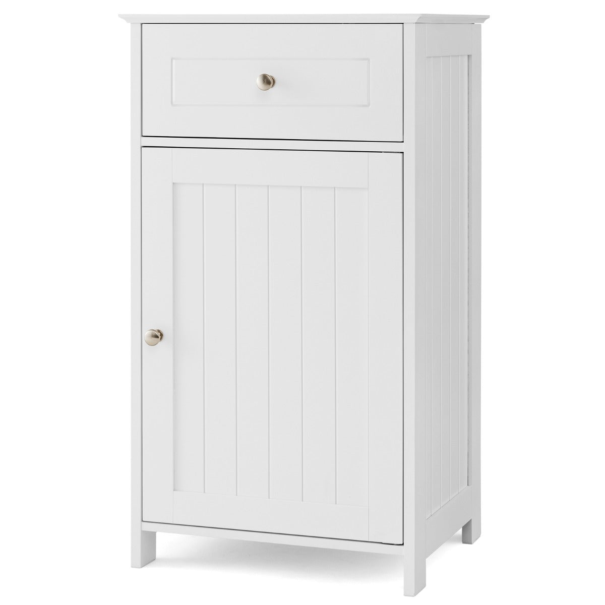 LIVSK Moderne Opbergkast - Ruime Verstelbare Plank & Lade - Duurzaam MDF - Veiligheidssystemen - 43 x 34 x 77 cm - Wit