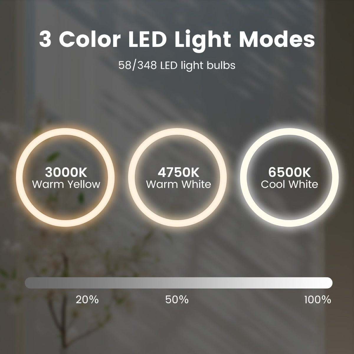 LIVSK LED Spiegel - Anticondensfunctie - 3 Verlichtingsstanden - Geheugenfunctie - 80 x 80 x 4 cm - Zilver