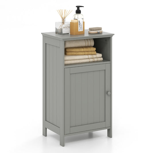 LIVSK Moderne Vloerkast - 3 Verstelbare Planken - Elegant Design - MDF - Voor Badkamer, Keuken, Woonkamer - Grijs