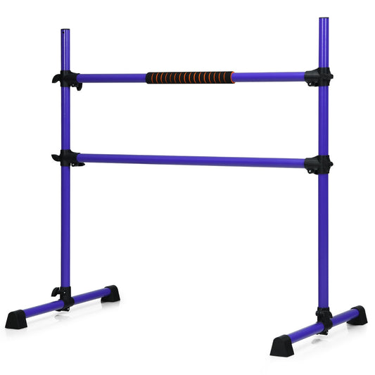 LIVSK Verstelbare Balletbarre - Draagbaar en Antislip - Voor Kinderen en Volwassenen - Tot 50 kg - 124 x 71 x 120 cm - Paars