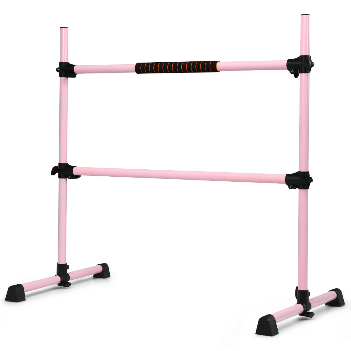 LIVSK Vrijstaande Ballet Barre - Verstelbare Hoogte tot 119 cm - Duurzaam Roestbestendig - Antislip Voetjes - Roze