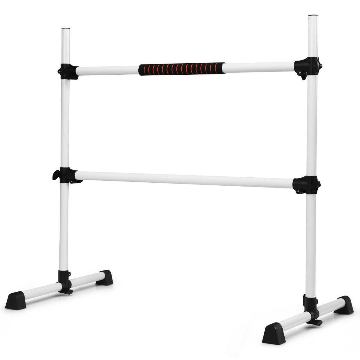 LIVSK Vrijstaande Ballet Barre - Verstelbare Hoogte tot 119 cm - Draagbaar - Antislip - Tot 50 kg - Wit