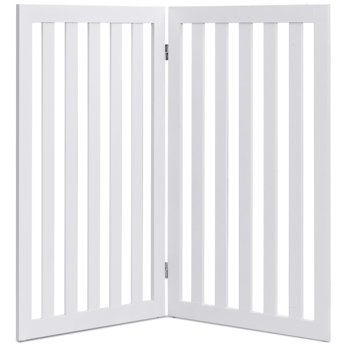 LIVSK Vrijstaand Dierenhek - Opvouwbaar en Eenvoudig te Monteren - Houten Constructie - Flexibel Gebruik - 101 x 1,5 x 89 cm - Wit