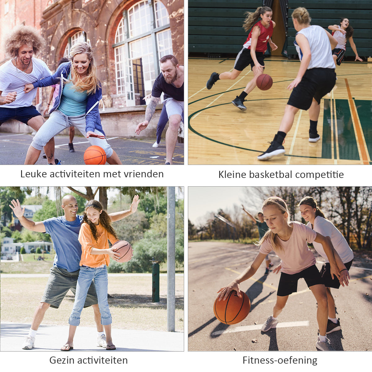 LIVSK Basketbalstandaard - Verstelbaar van 165 tot 215 cm - Met Wielen - Voor Binnen en Buiten - Duurzaam PE en Staal - Zwart