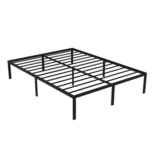 Livsk costway bed 160 x 200 cm bedframe van metaal bedframe metalen bed tweepersoonsbed hoogte 36 cm opbergruimte onder het bed