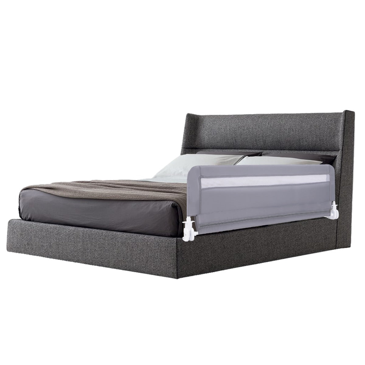 LIVSK Bedhek voor Peuters 120 cm - Opvouwbaar - Robuuste Metalen Constructie - Afneembare Wasbare Hoes - Eenvoudige Montage -