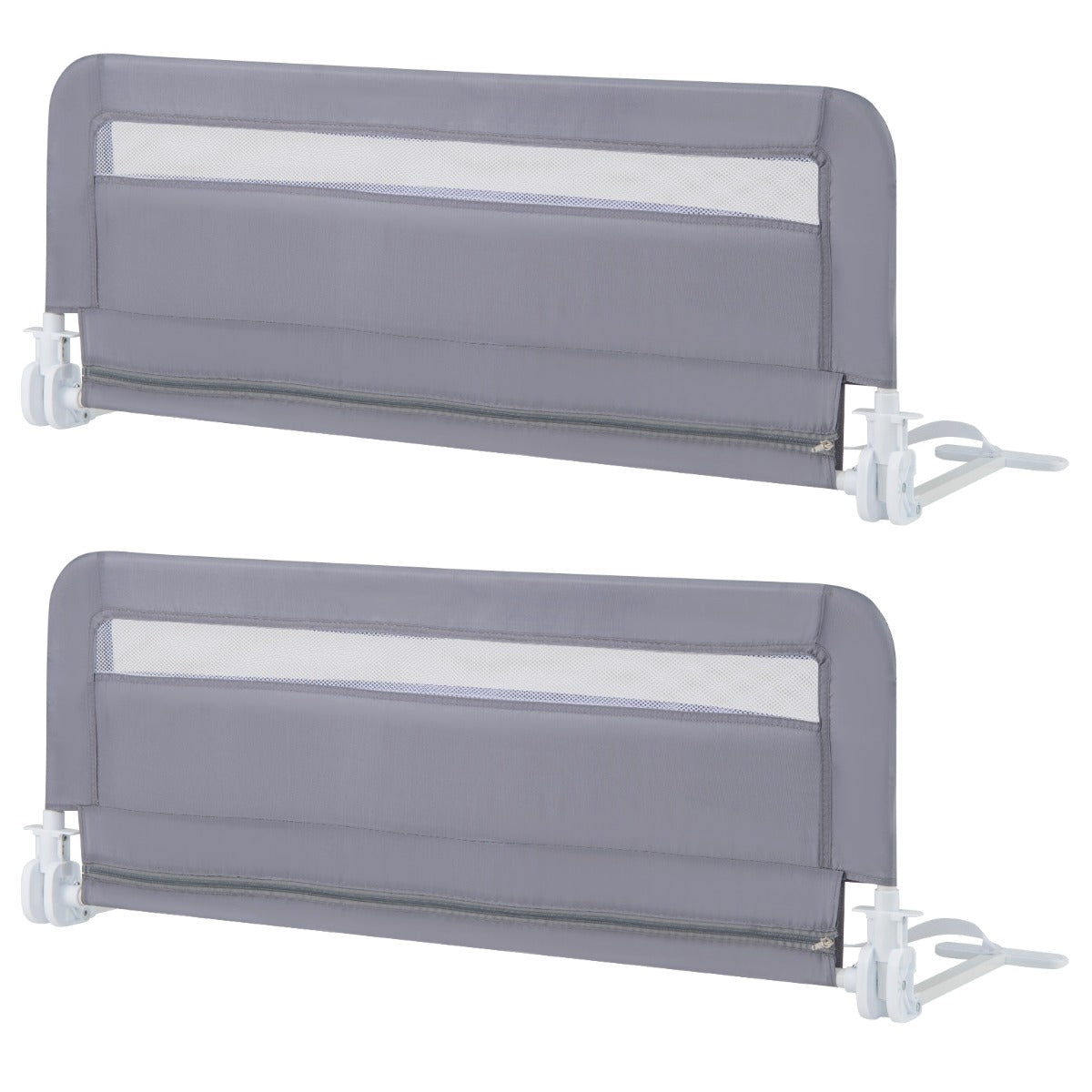 LIVSK Opvouwbaar Bedhekje - Eenvoudig te Installeren - Veilig met Schokabsorberende Hoezen - Voor Diverse Bedframes - 100 x 41 x