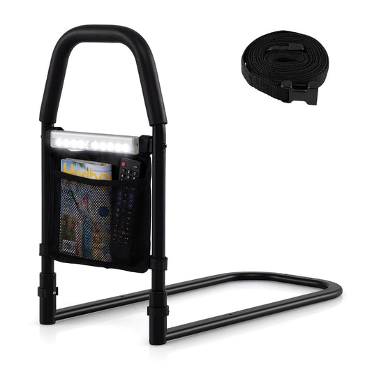 Livsk costway bedhekken veiligheidsgreep voor hulp bij het bed met bewegingssensorlampje en opbergvak