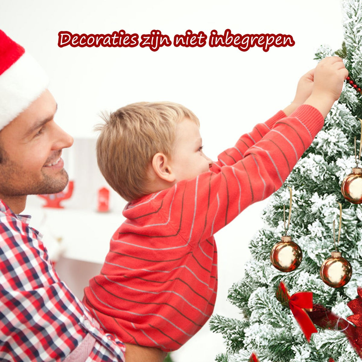 LIVSK Sneeuw Gevlokte Kunstkerstboom - 928 PVC-takken - Inklapbare Standaard - Scharnierend Ontwerp - 180 cm - Groen