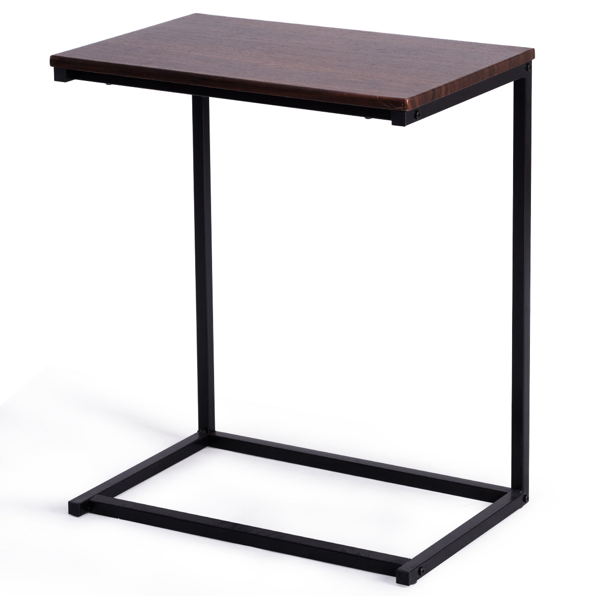 LIVSK Multifunctionele Laptoptafel - MDF Tafelblad - Metaal Frame - Stabiel en Elegant - 55 x 35 x 65 cm - Koffie