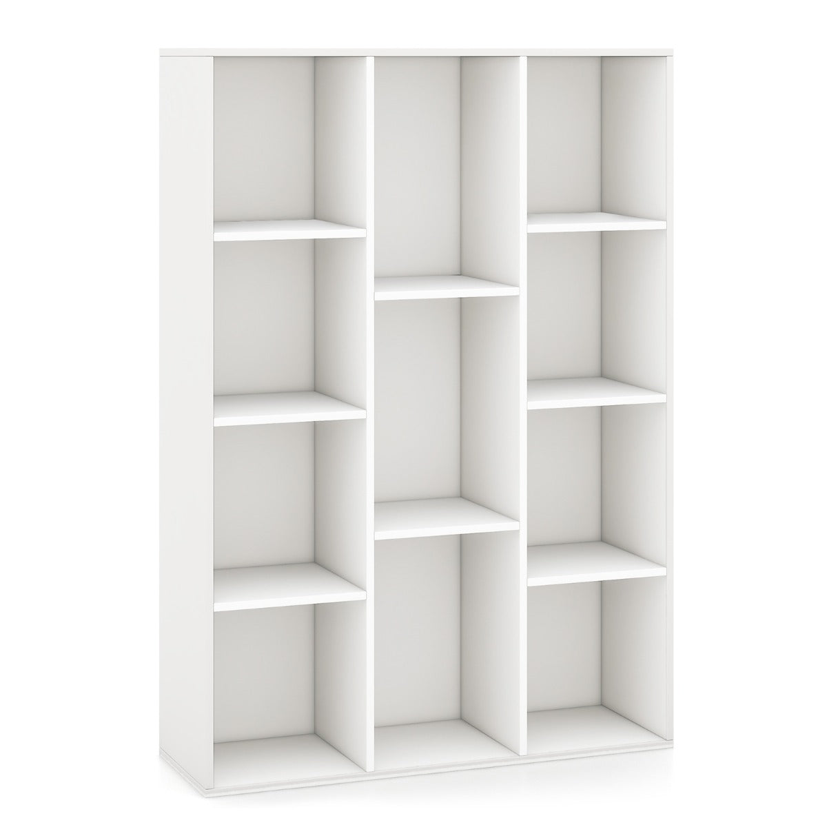 LIVSK Boekenkast met 11 Planken - Multifunctioneel en Kantelbeveiliging - Voor Horizontaal of Verticaal Gebruik - Wit