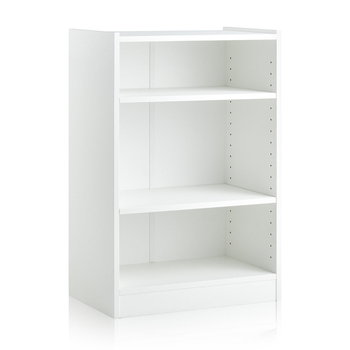 LIVSK Verstelbare Boekenkast - 3-traps Design met 18 Planken - Duurzaam en Modern - 50 x 30 x 75 cm - Wit