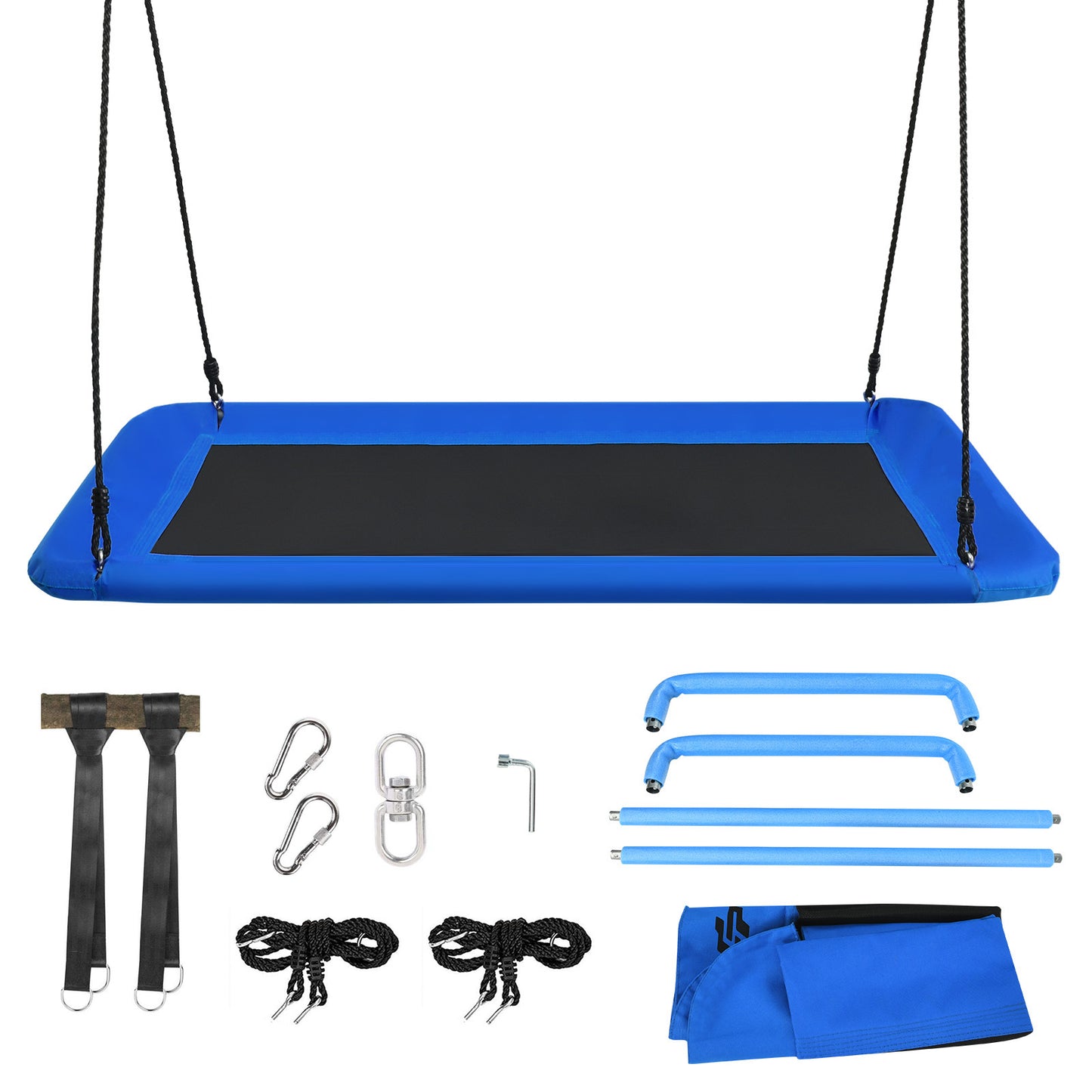 LIVSK Verstelbare Boomschommel - Duurzaam Staal en Oxford-stof - Veilig en Comfortabel - Voor Binnen en Buiten - 150 x 80 cm -