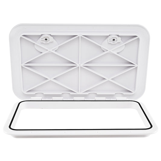 LIVSK Dekluik voor Boot en Camper - Weerbestendig ABS - 180° Deksel met Dubbele Vergrendeling - Waterdicht - 60,5 x 35,5 x 4,04