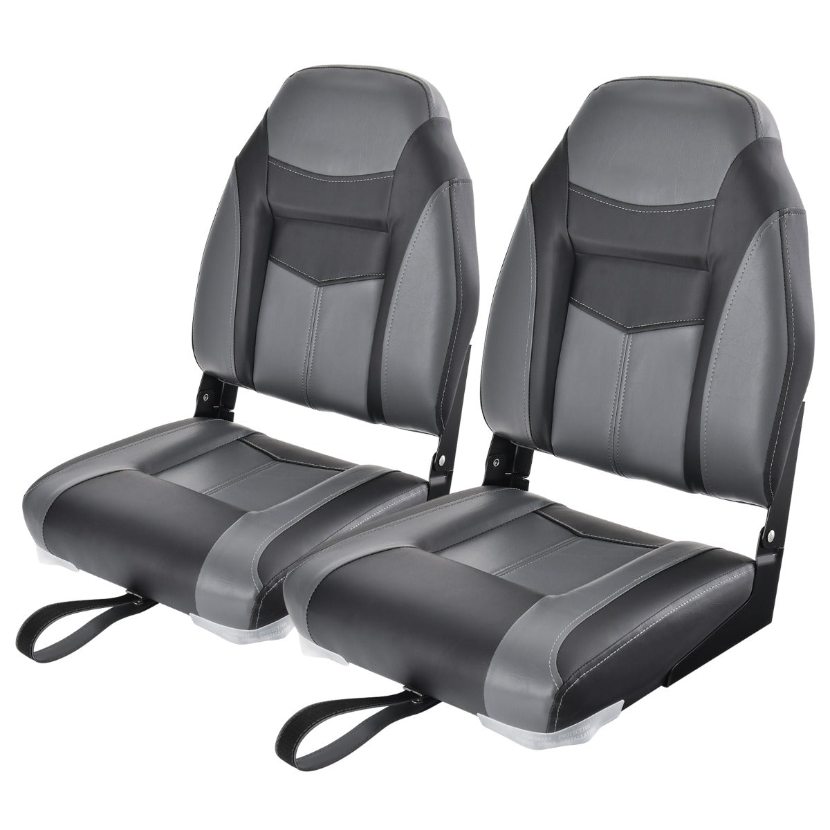 LIVSK Opklapbare Bootstoel Set van 2 - Ergonomische Rugleuning - Hoogwaardige Schuimvulling - Aluminium Frame - Tot 115 kg -