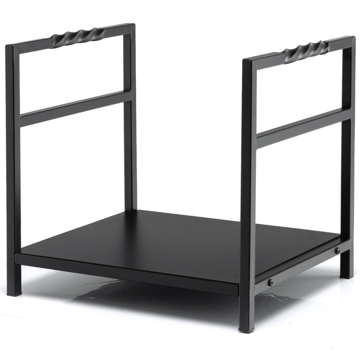 LIVSK Brandhoutrek Metaal - Handgrepen - Duurzaam en Weerbestendig - 50 kg Capaciteit - 40 x 34 x 36 cm - Zwart