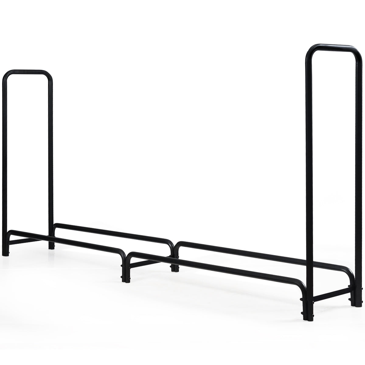 LIVSK Brandhoutrek van Metaal - Roestvrij en Weerbestendig - Tot 500 kg - 250 x 36 x 122,5 cm - Voor Binnen en Buiten - Zwart