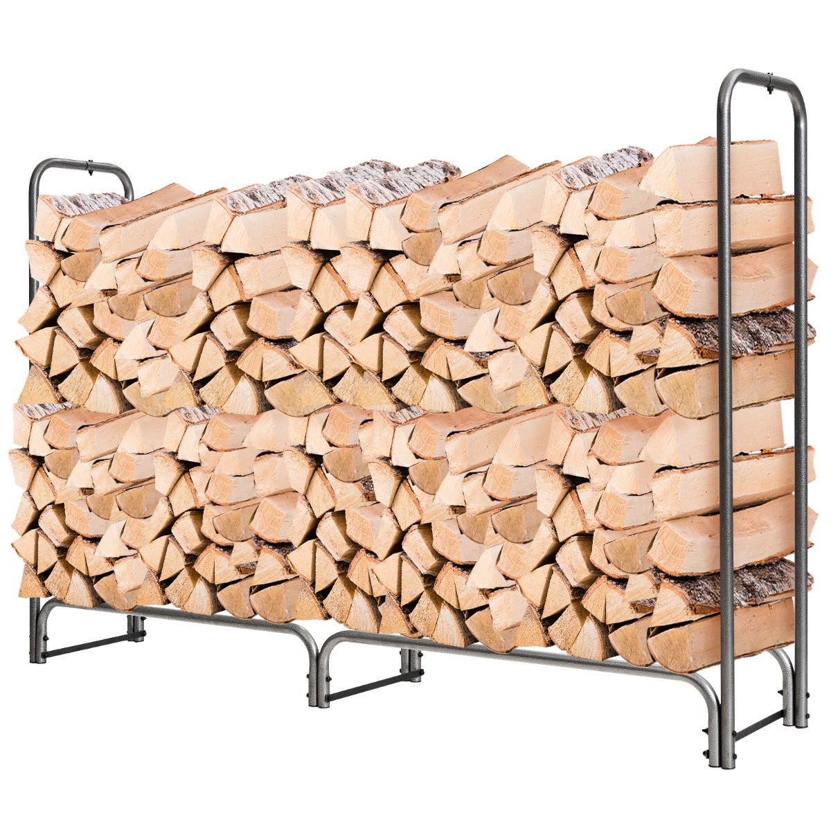 LIVSK Brandhoutopslag met PVC-afdekking - Waterdicht en Ventilatieopening - Duurzaam en Stabiel - 184 x 35,5 x 122,5 cm - Zwart