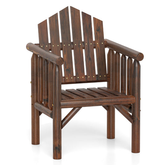 LIVSK Houten Armleuningstoel - Ergonomisch Ontwerp - Tot 150 kg - Voor Buiten - Elegant en Duurzaam - Bruin