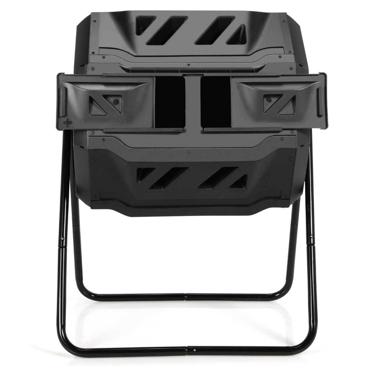 Livsk costway buiten zwenkbare compostbak 40 gallon tuin roterende composteren apparaat draagbare compostbak voor tuinen en binnenplaatsen