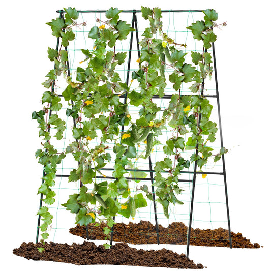 Livsk costway buitenrek voor klimplanten a vormig tuinrek voor verhoogde plantenbakken