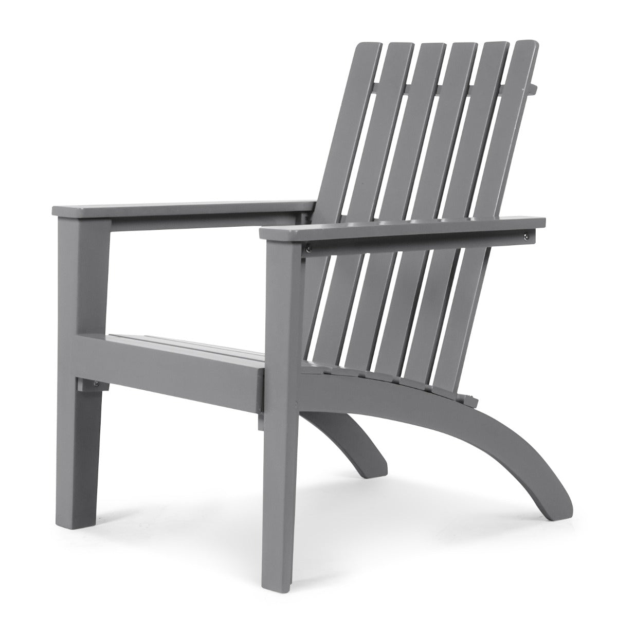 LIVSK Adirondack Stoel - Duurzaam Acaciahout - Ergonomisch Ontwerp - Draagvermogen tot 160 kg - Voor Binnen en Buiten - Grijs