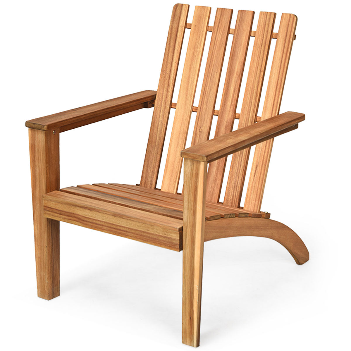 LIVSK Ergonomische Adirondack Buitenstoel - Duurzaam Acaciahout - Comfortabel Ontwerp - Rustieke Stijl - 69 x 73 x 85 cm -