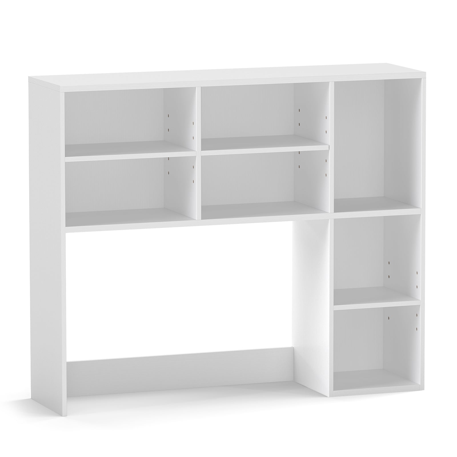 LIVSK Bureau-opzetstuk met 3 Verstelbare Planken - Tot 120 kg - Inclusief Veiligheidsankers - 94 x 25 x 79 cm - Wit