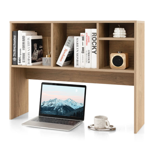 LIVSK Tafelplank met 4 Opbergvakken - Duurzaam Gelamineerd Hout - Inclusief Anti-Kantelsets - 94 x 25 x 73 cm - Wit/Natuur