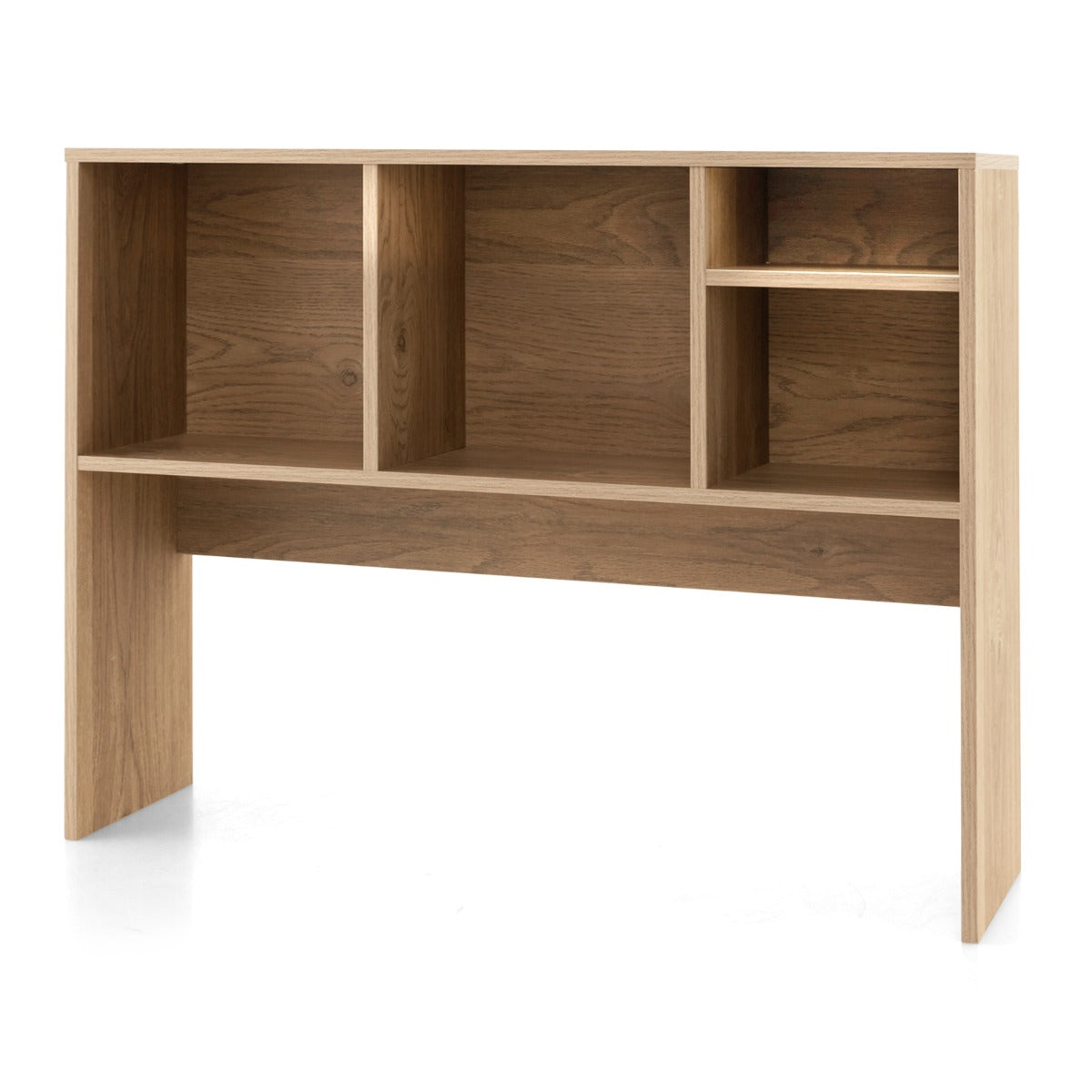 LIVSK Tafelplank met 4 Opbergvakken - Duurzaam Gelamineerd Hout - Inclusief Anti-Kantelsets - 94 x 25 x 73 cm - Wit/Natuur