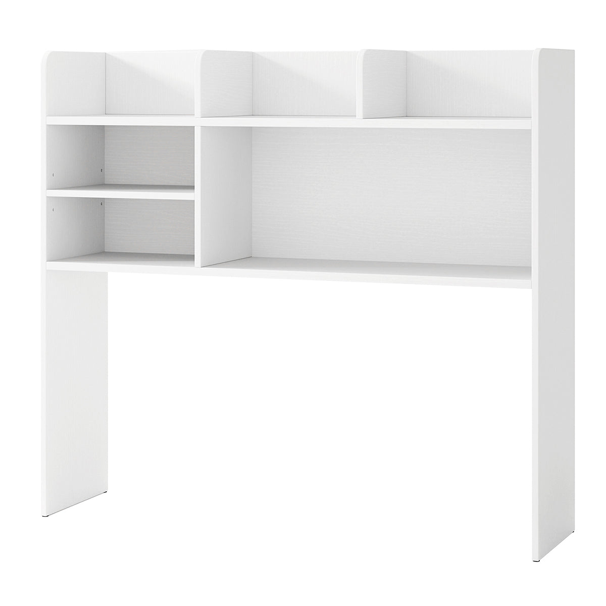 LIVSK Bureau Rek - 3 Bovenste Planken - Verstelbare Plank - Monitorvriendelijk - Stabiele Constructie - Wit
