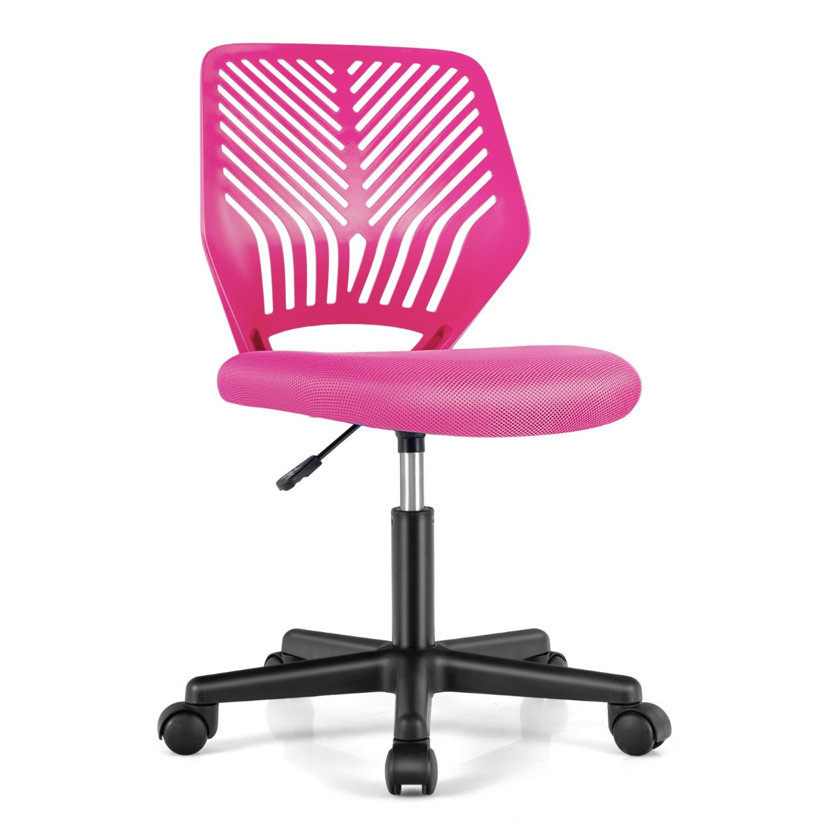 LIVSK Ergonomische Kinderbureaustoel - Verstelbaar - Ademend Mesh - Ruimtebesparend - Tot 150 kg - Roze