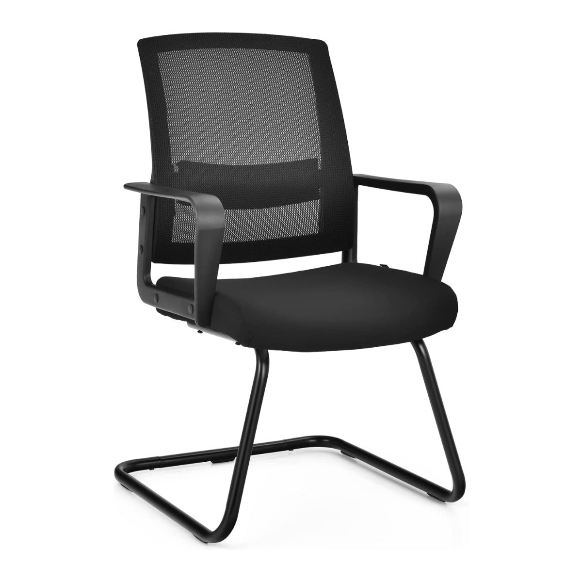 LIVSK Ergonomische Bureaustoel met Mesh Rugleuning - Verstelbare Lendensteun - Zachte Zitting - Tot 136 kg - Zwart