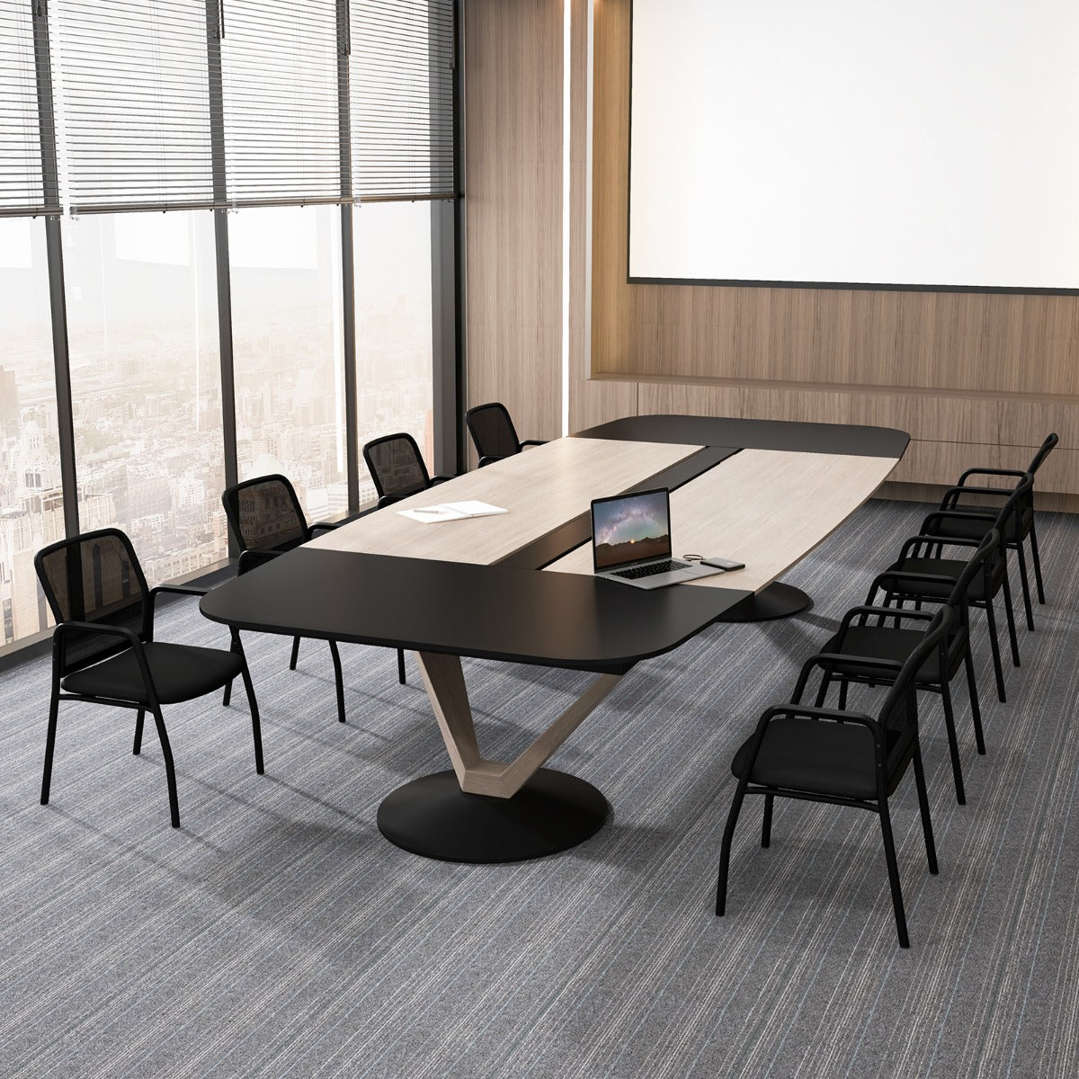 LIVSK Wachtkamerstoelen Set van 2 - Ergonomisch Design met Mesh Rugleuning - Gevoerde Zitting - Tot 150 kg - Zwart