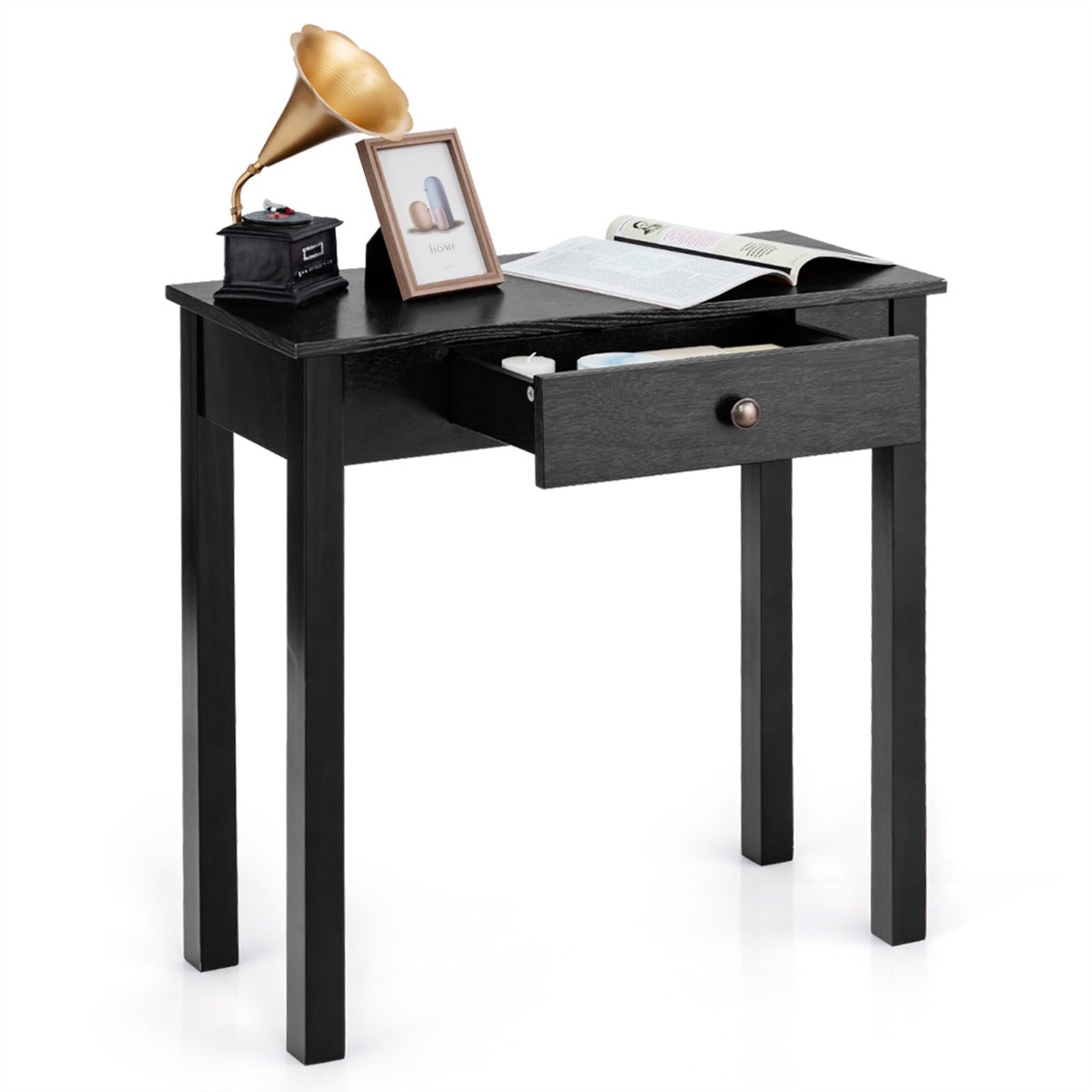 LIVSK Multifunctionele Consoletafel met Lade - Duurzaam Hout en MDF - Waterbestendig - Elegant Ontwerp - 71 x 30 x 71 cm -