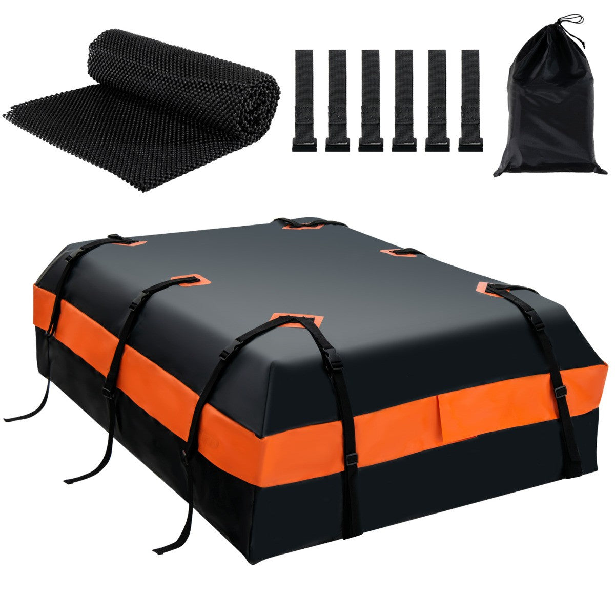 LIVSK Waterdichte Autodaktas 560 L - Voor Alle Voertuigen - Inclusief Deurhaken en Antislipmat - 132 x 100 x 43 cm - Zwart en