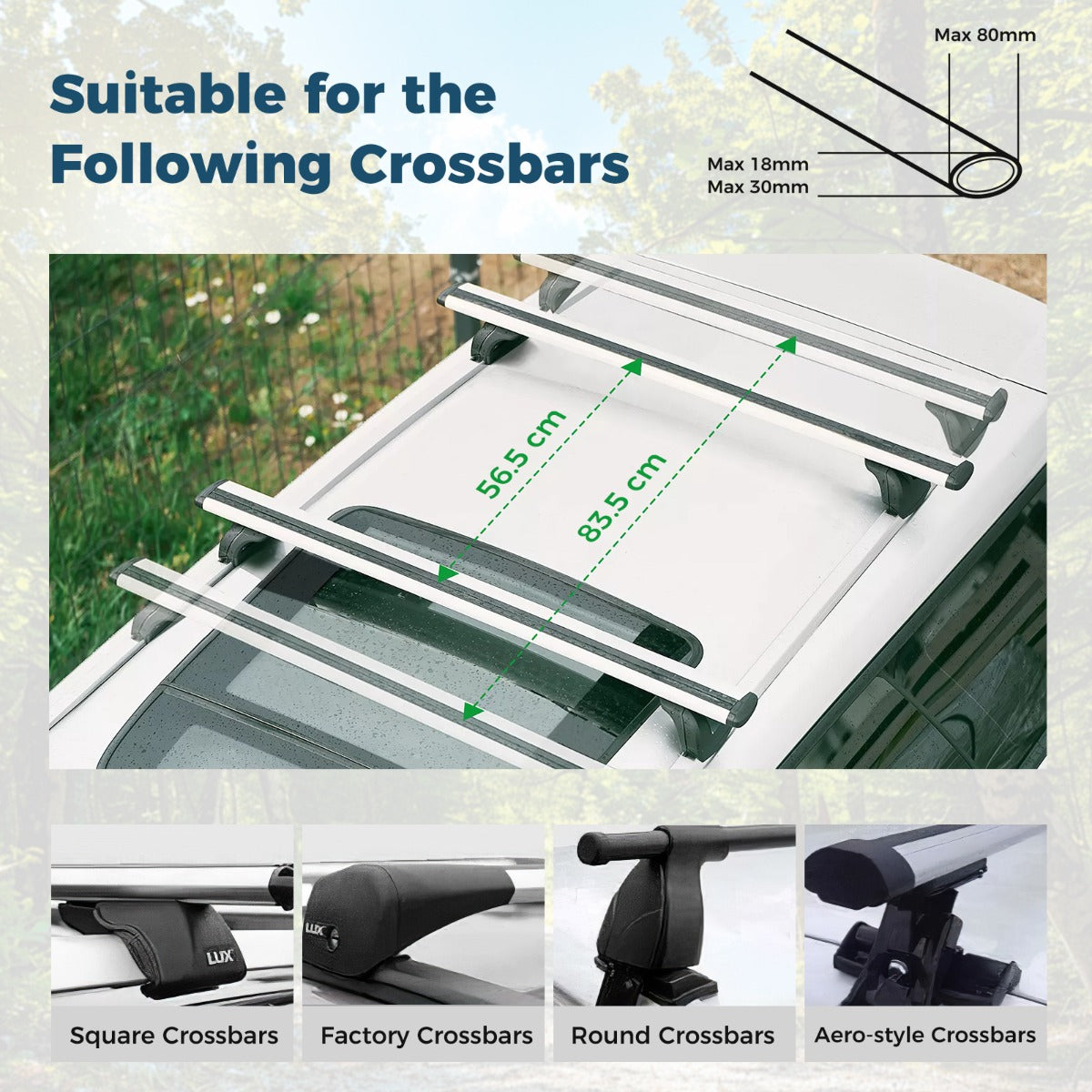 LIVSK XL Dakopbergbox - Duurzaam PP Hardschaal - Veiligheidsysteem - Gereedschapsloze Installatie - 169 x 80 x 36,5 cm - Zwart