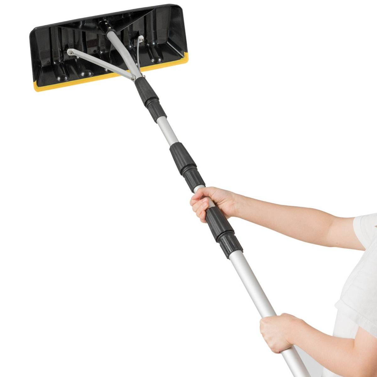LIVSK Telescopische Sneeuwhark - Extra Breed Blad 39 x 15 cm - Verstelbaar van 2,01 m tot 6,31 m - Lichtgewicht en Antislip -