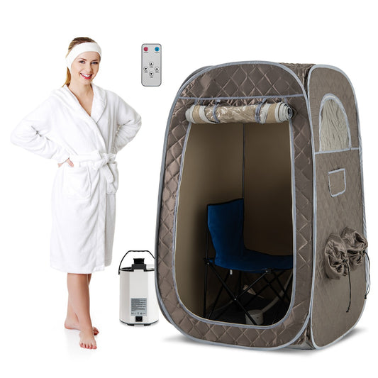LIVSK Persoonlijke Stoomsauna - 1000 W Stoomgenerator - 9 Temperatuurinstellingen - Multifunctionele Beenopeningen - 89 x 89 x