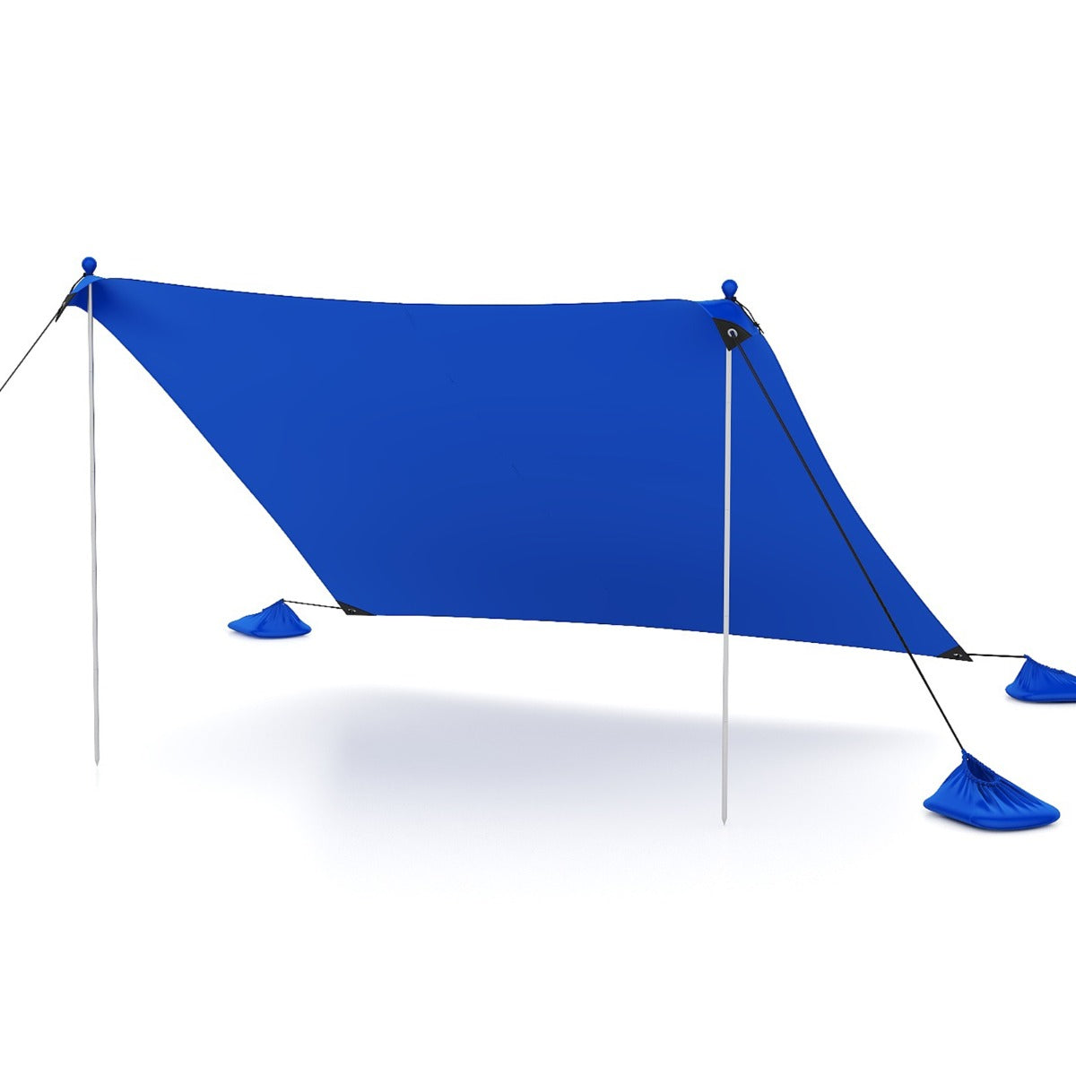 LIVSK Draagbare Strandluifel 300 x 300 x 200 cm - UPF 50+ Bescherming - Inclusief Grondpennen en Zandzakken - Lichtgewicht - Blauw