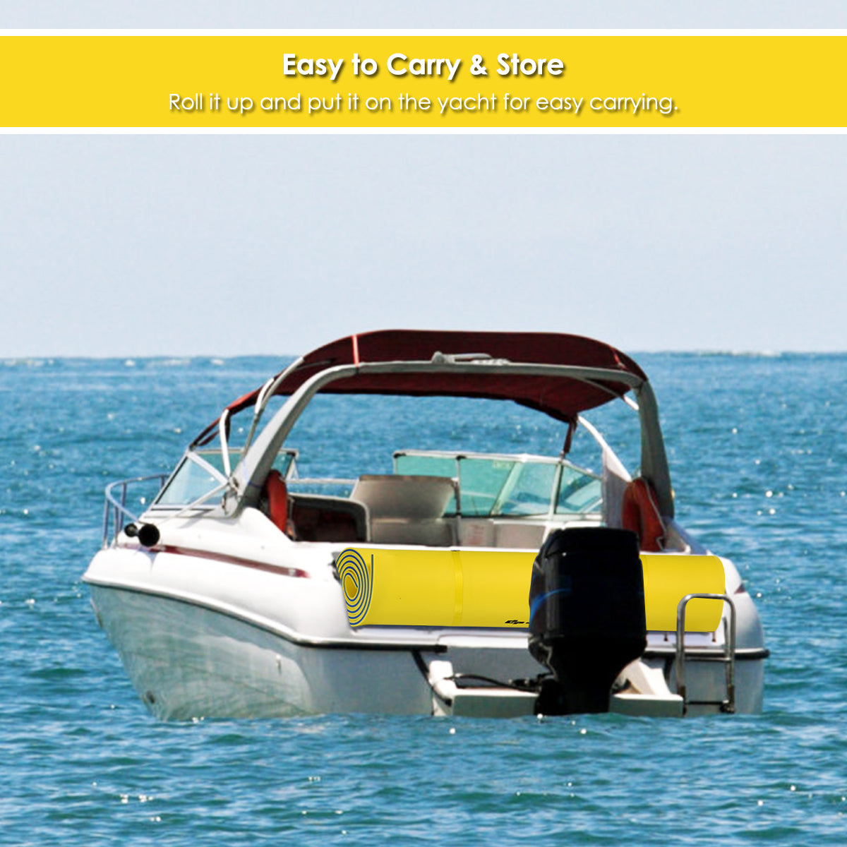 LIVSK Drijvend Tapijt - Ergonomisch Ontwerp - Opvouwbaar en Compact - Voor 3-5 Personen - 270 x 180 x 3,5 cm - Geel