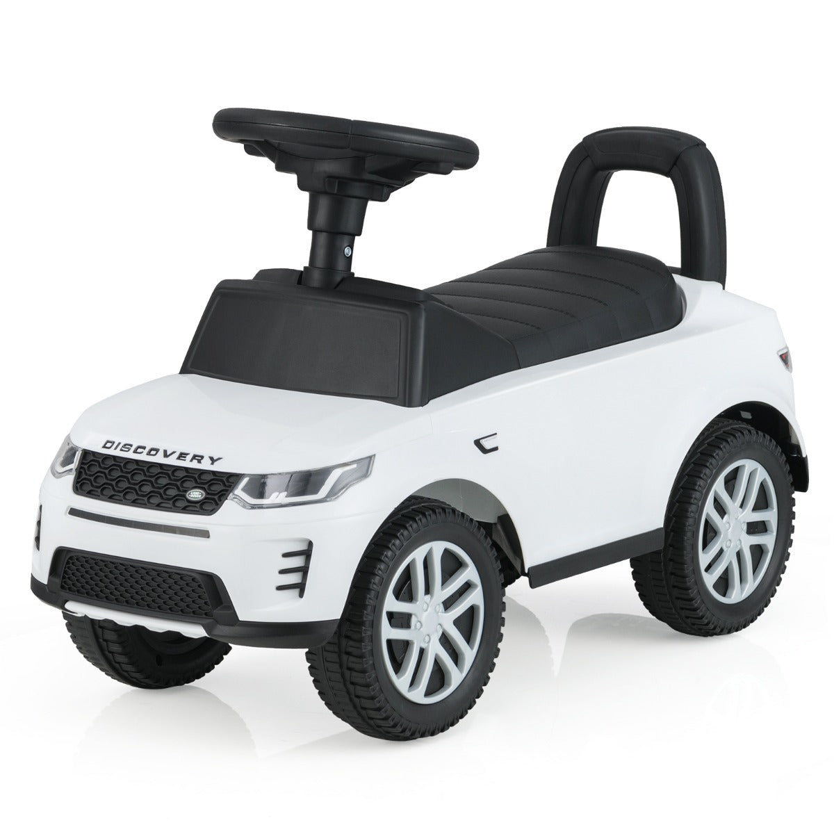 LIVSK Loopauto voor Kinderen - Glijspeelgoed met Opbergruimte - Realistische Toeter en Motorgeluiden - Veilig en Duurzaam - Wit