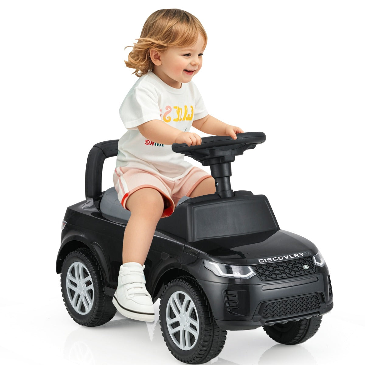 LIVSK Loopauto voor Kinderen - Glijspeelgoed met Claxon en Opbergruimte - Veilig en Stabiel - Voor 1-3 Jaar - Zwart