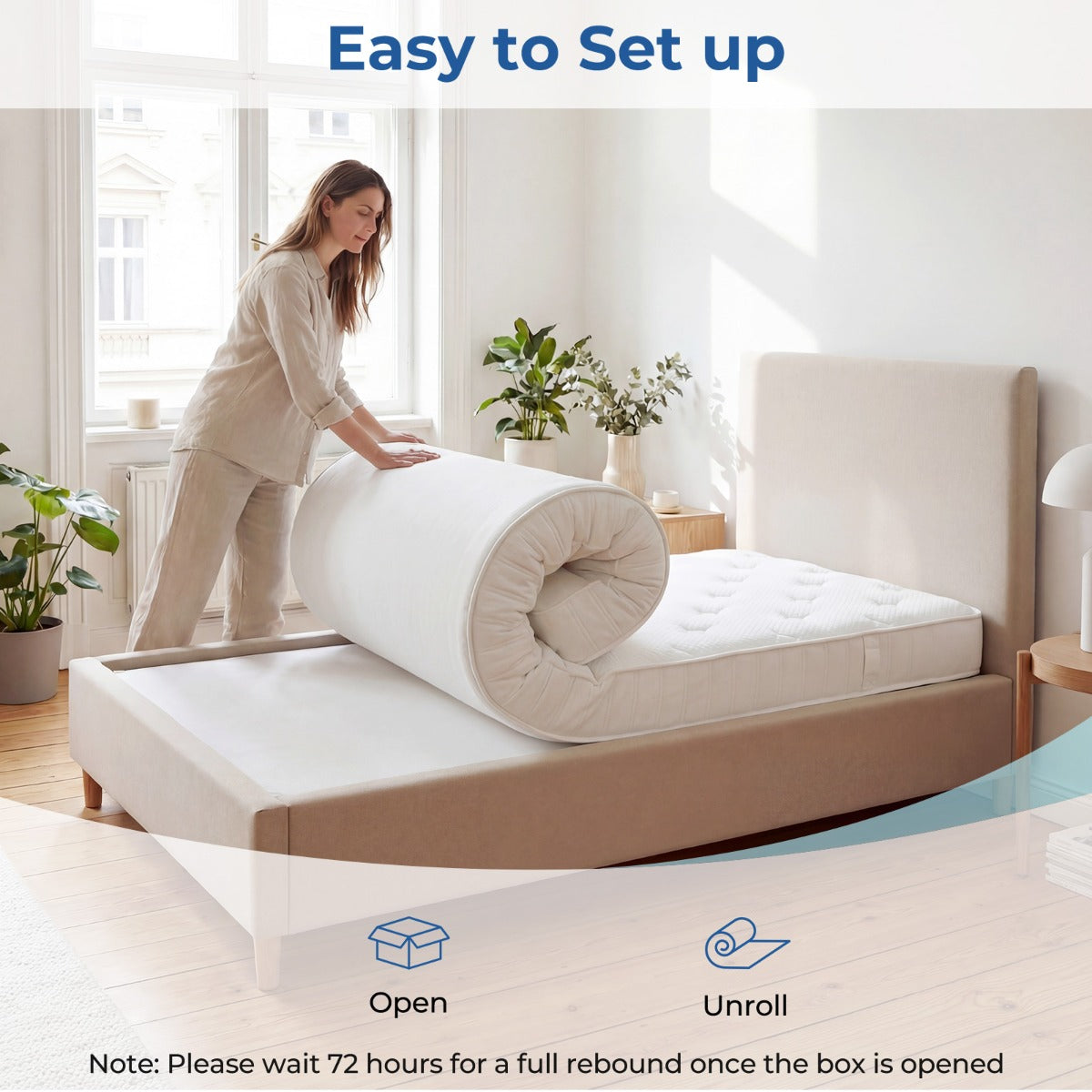 Livsk costway eenpersoonsmatras 20 cm schuim hybride matras 90 x 200 cm 6