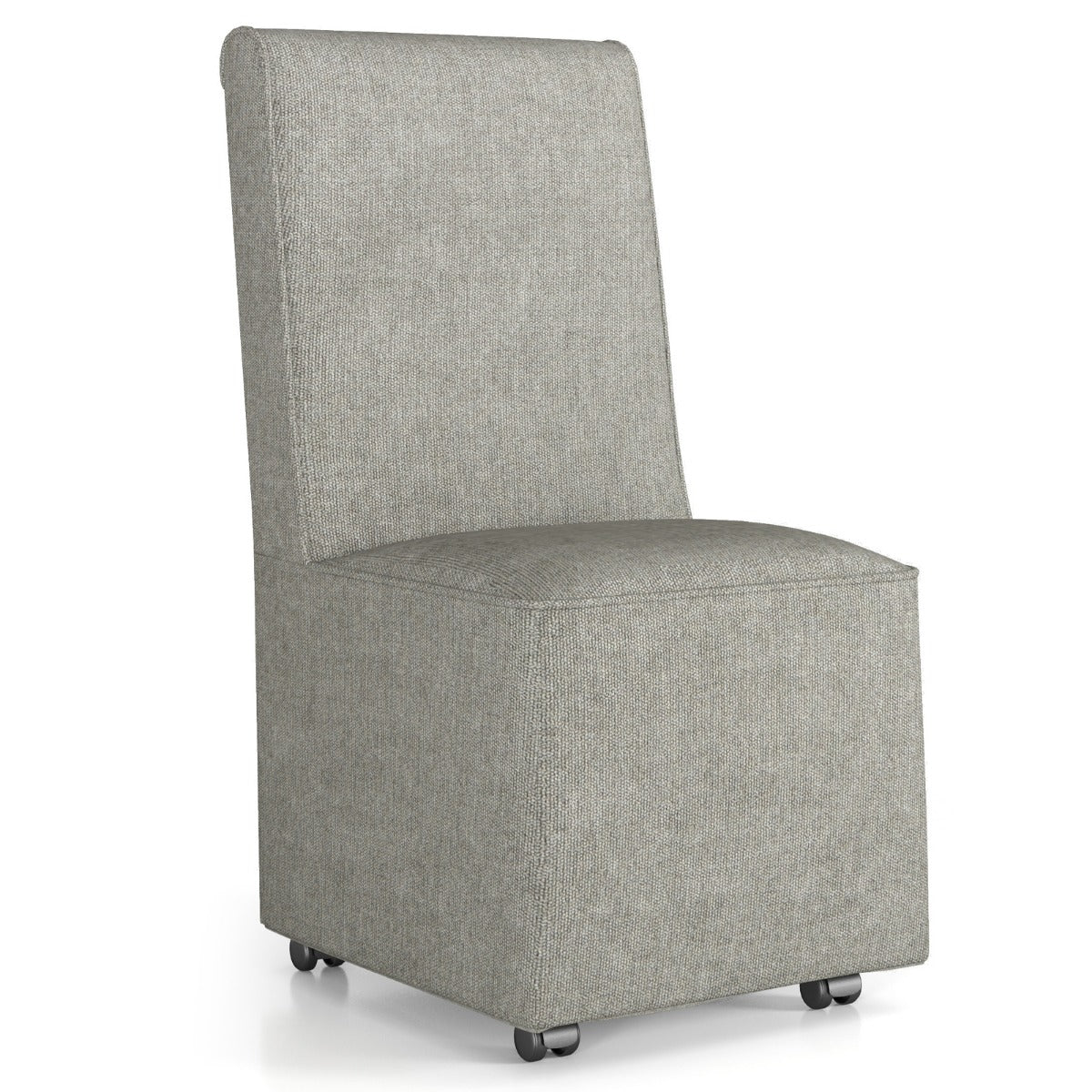 LIVSK Accentstoel - Ergonomisch Design met Weerstandswielen - Afneembare Hoes - 47 x 60,5 x 98 cm - Grijs