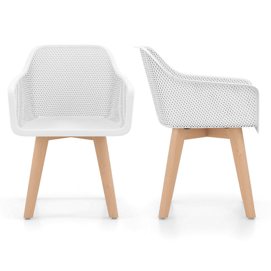Livsk costway eetkamerstoel set van 2 keukenstoelen interieurdecoratiestoel