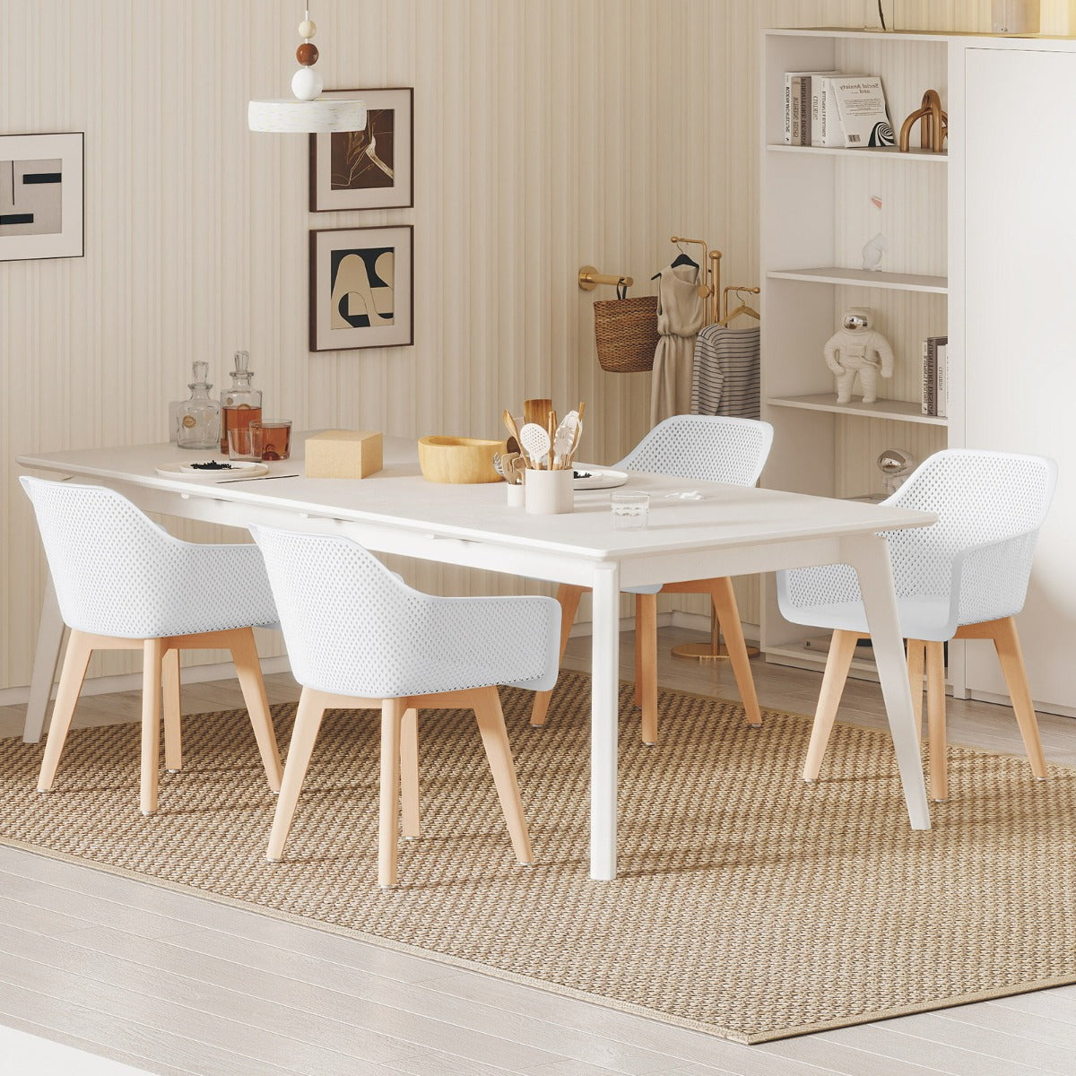 Livsk costway eetkamerstoel set van 2 keukenstoelen interieurdecoratiestoel 6