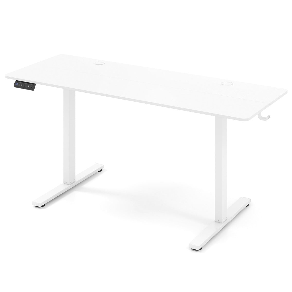 LIVSK Ergonomisch Zit-Sta Bureau - Hoogteverstelbaar 71,5-116,5 cm - 3 Geheugenhoogtes - Kabelmanagement - Wit
