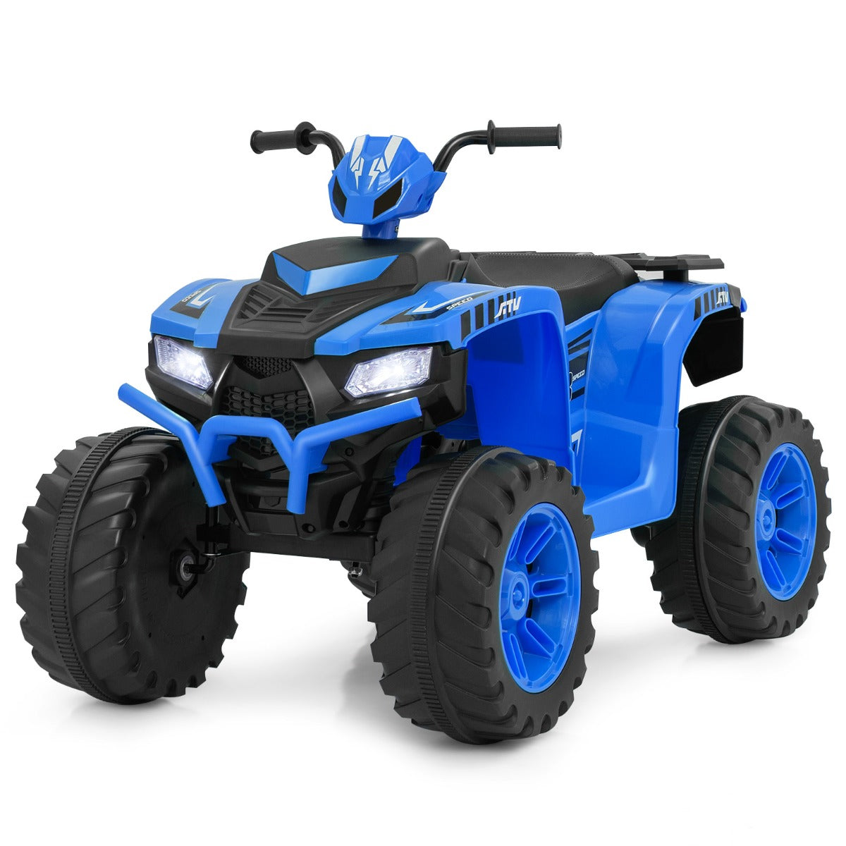 LIVSK Kinder Elektrische Quad - Ingebouwd Mediacentrum - Veilig met Zachte Start - 2 Snelheden - Geschikt voor 3-8 jaar - Blauw