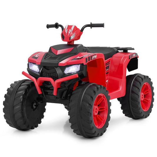 LIVSK Elektrische Quad voor Kinderen - 24V Accu - 2 Snelheden - Muziek en Radio - Veilig en Stabiel - Rood